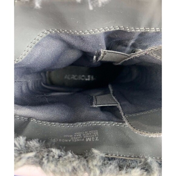 Aerosoles Mid Calf Boots Womens 7.5 Gray Suede Pinelands Y2K Wedge Faux Fur - Picture 9 of 9